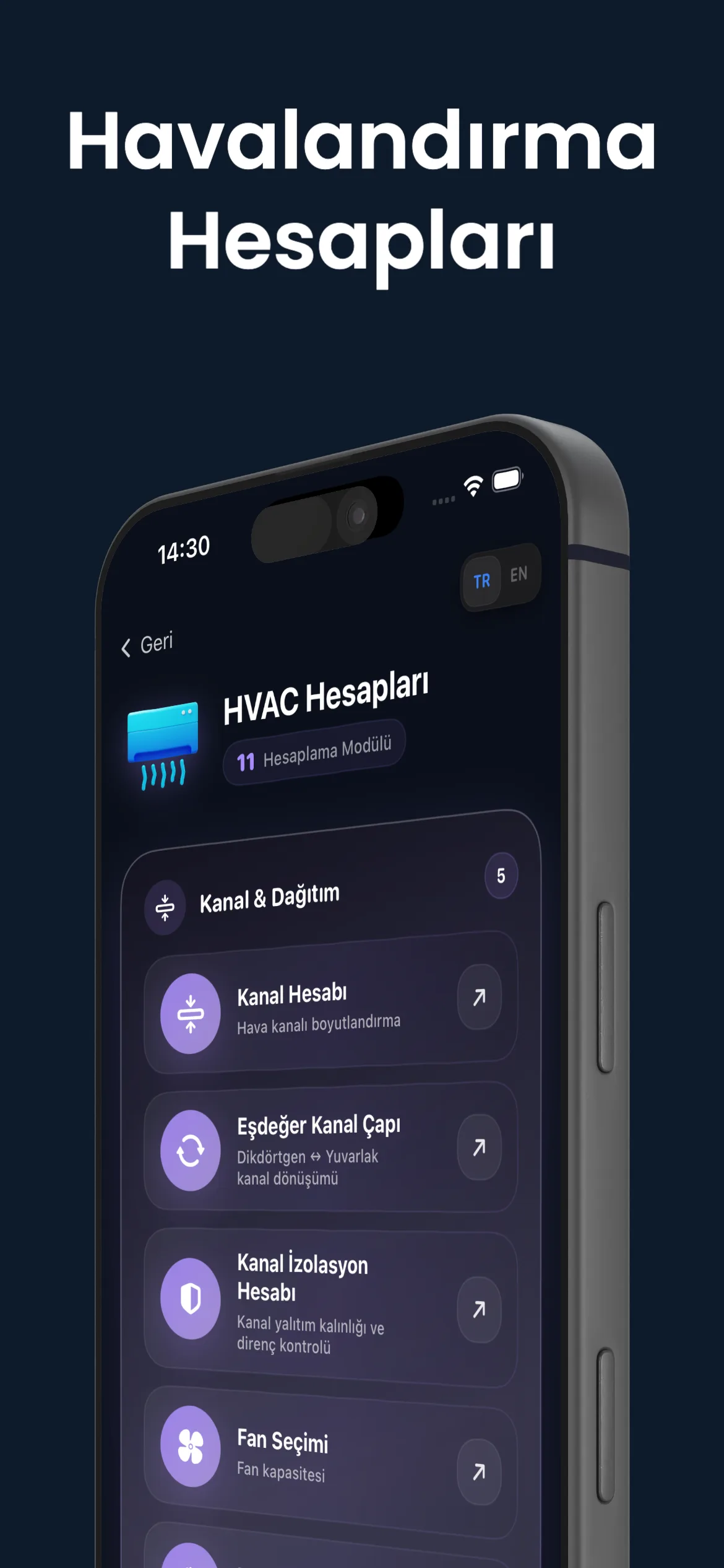 MEP Calc Havalandırma — 11 modül