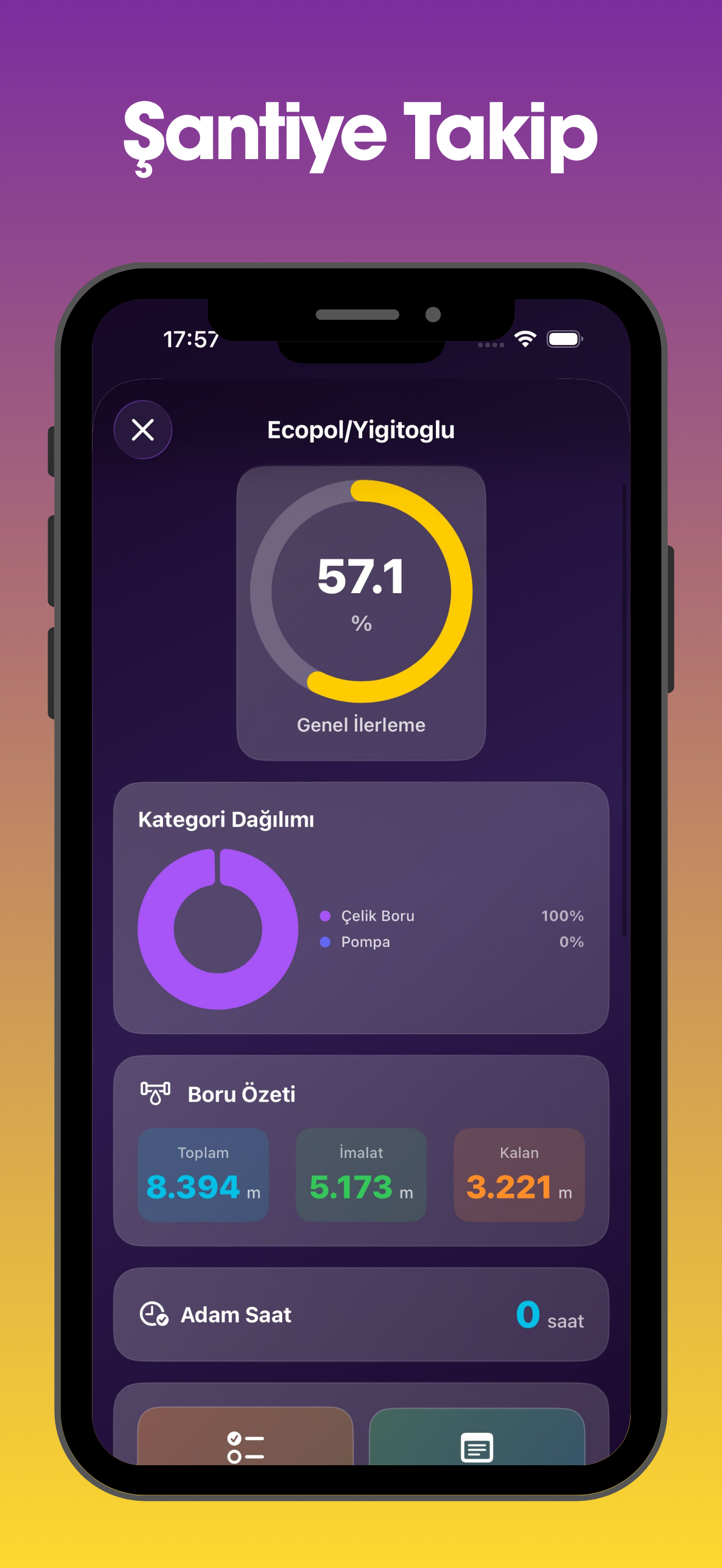 Santiye Takip ekran goruntusu
